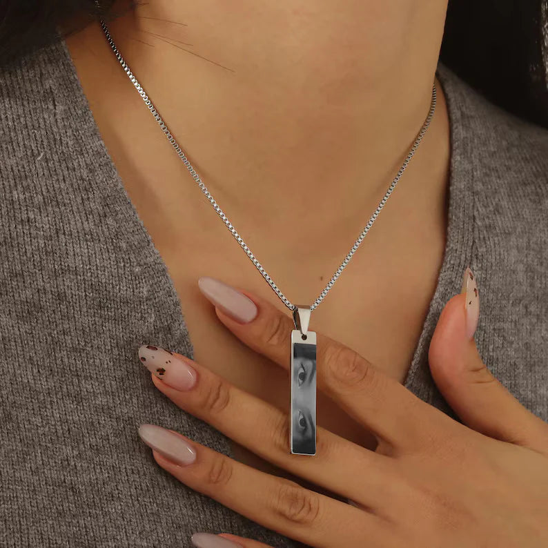 Photo Engraved Necklace